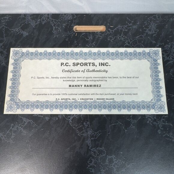 Boston Red Sox Manny Ramirez Autographed Photo Plaque MLB Baseball COA 2001 Holo - Picture 7 of 12